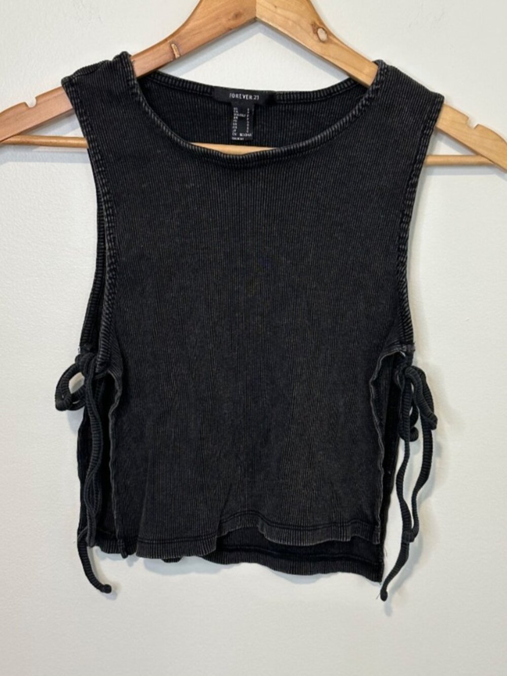 Black Cropped Tank Top